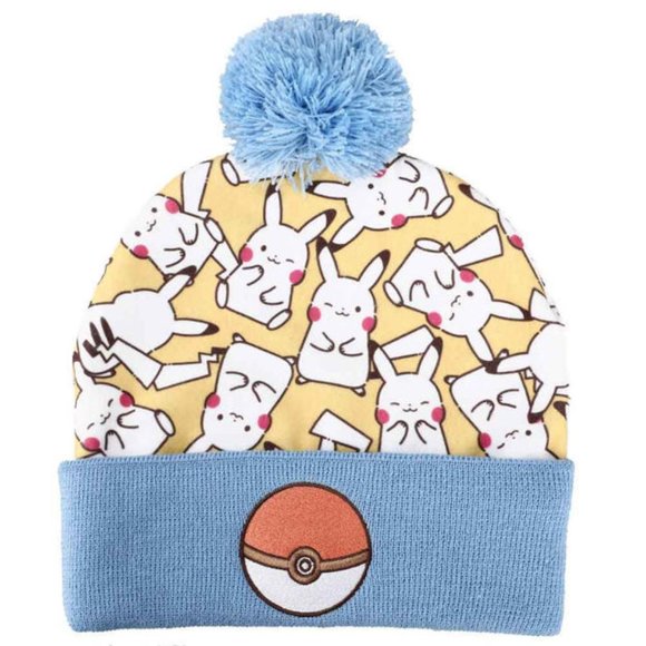 Pokemon Pikachu Electric Type Pom Beanie - Picture 1 of 2